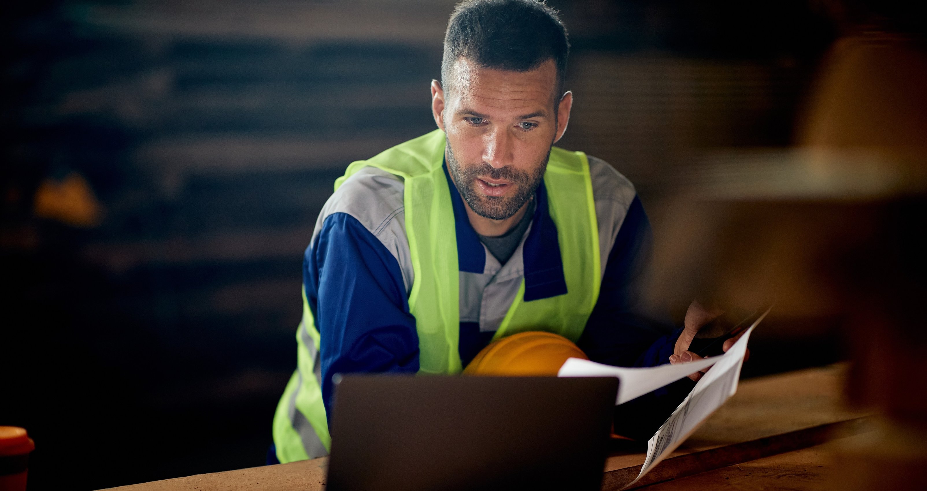 Worker on Computer